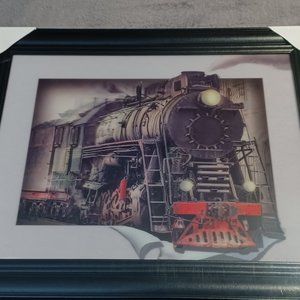 New 3D Train Framed Print